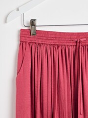Oliver Bonas Rose Pink Pleated Midi Skirt - Image 6 of 8