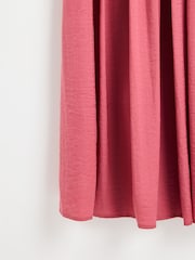 Oliver Bonas Rose Pink Pleated Midi Skirt - Image 8 of 8