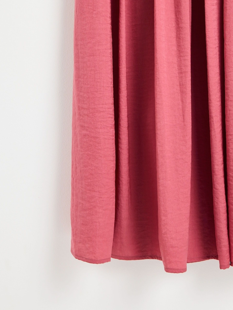 Oliver Bonas Rose Pink Pleated Midi Skirt - Image 8 of 8 Oliver Bonas Rose Pink Pleated Midi Skirt - Image 8 of 8