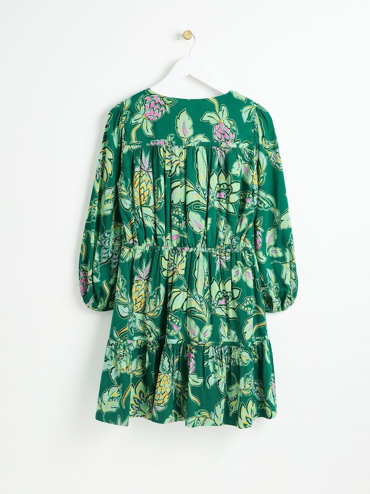 Oliver Bonas Mini Paisley Floral Tiered Dress - Bild 2 von 6