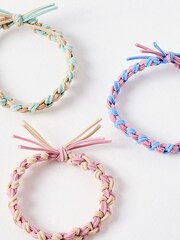 Oliver Bonas Black Plait And Knot Cora Elastic Hair Ties 3 Pack - Image 4 of 5