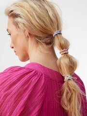 Oliver Bonas Black Plait And Knot Cora Elastic Hair Ties 3 Pack - Image 5 of 5