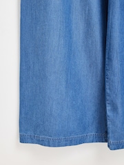 Oliver Bonas Blue Chambray Sleeveless Jumpsuit - Image 9 of 9