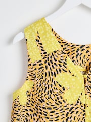 Oliver Bonas Orange Palm Print Cami Top With Linen - Image 3 of 5