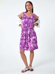 Roman Purple Tie Dye Pocket Dress - Image 2 of 5