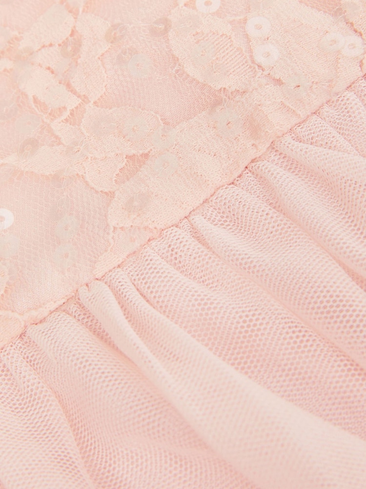 Monsoon Pink Lacey Sequin Truth Dress - Image 3 of 3