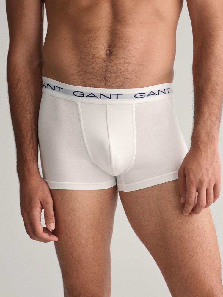 GANT White Trunks 3 Pack - Image 2 of 4 GANT White Trunks 3 Pack - Image 2 of 4