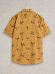 White Stuff Yellow Palm Tree Printed Shirt - Image 6 of 7