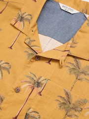 White Stuff Yellow Palm Tree Printed Shirt - Image 7 of 7