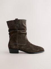 Mink Brown Suede Standard/Wide Fit Forever Comfort® Slouch Ankle Boots - Image 2 of 5
