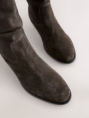 Mink Brown Suede Standard/Wide Fit Forever Comfort® Slouch Ankle Boots - Image 4 of 5