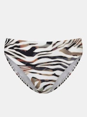 Mint Velvet Black Zebra Print Bikini Bottoms - Image 3 of 4