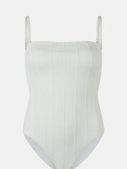 Mint Velvet Cream Bandeau Swimsuit - Image 4 of 6