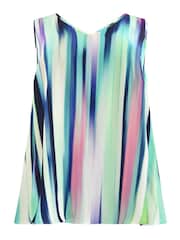 Live Unlimited Blue Curve Abstract Print Vest - Image 5 of 5