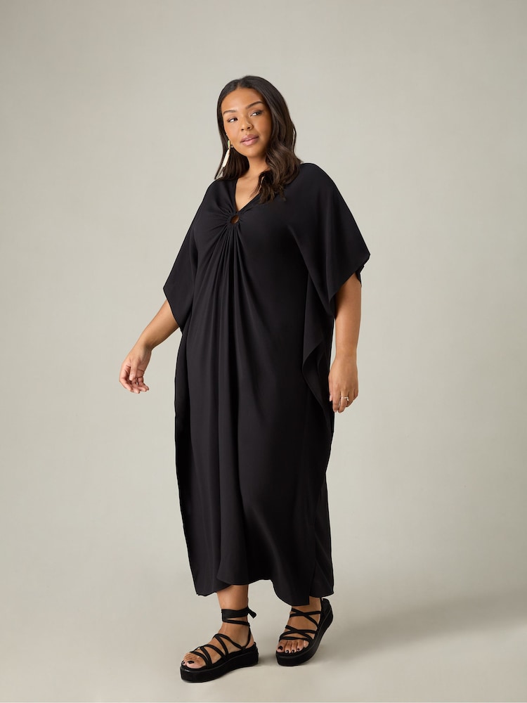 Live Unlimited Black Curve Maxi Kaftan - Image 1 of 6