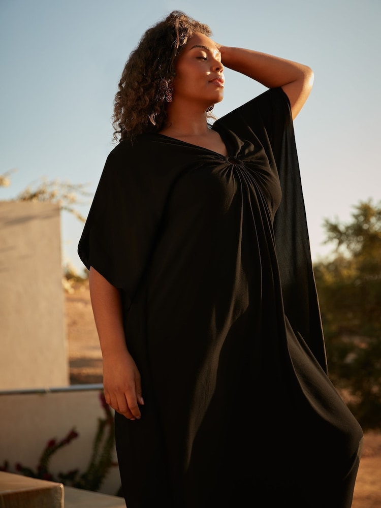 Live Unlimited Black Curve Maxi Kaftan - Image 6 of 6
