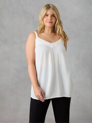 Live Unlimited White Curve Crinkle Cami - Image 1 of 5