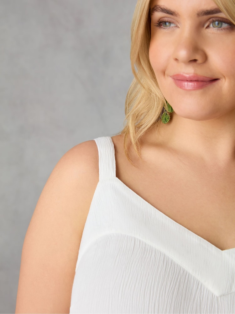 Live Unlimited White Curve Crinkle Cami - Image 2 of 5