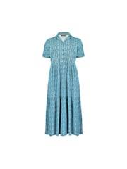 Live Unlimited Green Curve Paisley Print Jersey Shirt Dress - Image 4 of 4