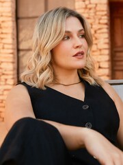 Live Unlimited Black Curve Linen Mix Waistcoat - Image 6 of 7