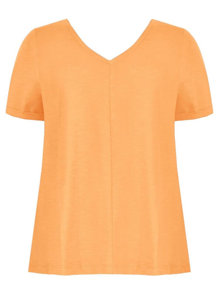 Live Unlimited Orange Curve Cotton Slub V-Neck T-Shirt - Image 4 of 4