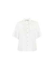 Live Unlimited White Curve Linen Mix Short Sleeve Shirt - Image 5 of 5