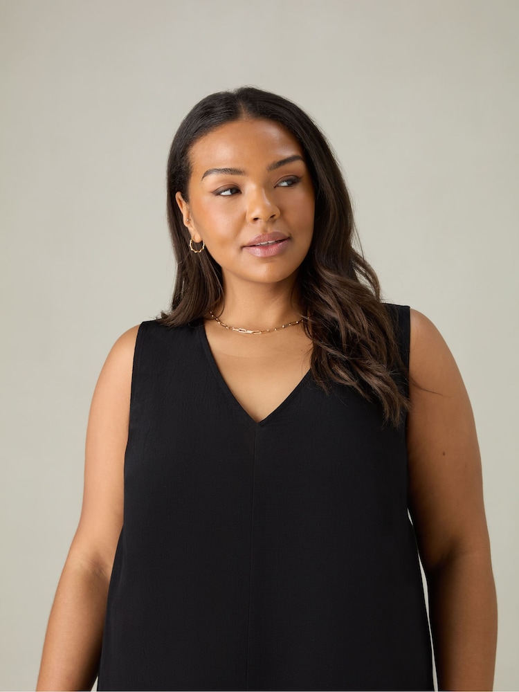 Live Unlimited Black Curve Split Front Tunic - Image 3 of 3