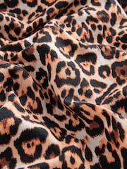 Animal Puff Sleeve Midi Dress - Image 8 of 8