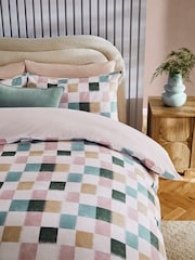 Brushed 100% Cotton Reversibile Duvet Cover and Pillowcase Set - Изображение 2 из 4