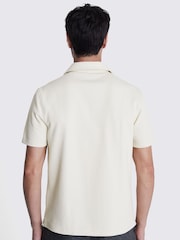 MOSS Natural Knitted Cuban Collar Shirt - Image 4 of 4