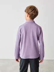 Baker by Ted Baker Purple Long Sleeve Polo Shirt - Image 3 of 11