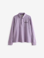 Baker by Ted Baker Purple Long Sleeve Polo Shirt - Image 6 of 11
