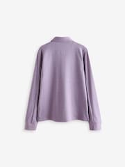 Baker by Ted Baker Purple Long Sleeve Polo Shirt - Image 7 of 11