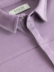 Baker by Ted Baker Purple Long Sleeve Polo Shirt - Image 9 of 11
