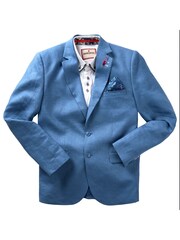 Joe Browns Blue Regular Fit Linen Suit: Jacket with Contrast Lining - Image 5 of 5