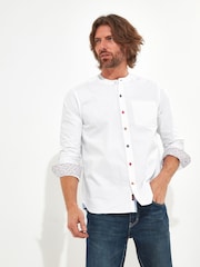 Joe Browns White 100% Cotton Grandad Easy Going Shirt - Image 1 of 5