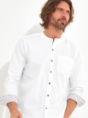 Joe Browns White 100% Cotton Grandad Easy Going Shirt - Image 2 of 5