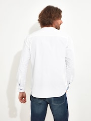 Joe Browns White 100% Cotton Grandad Easy Going Shirt - Image 3 of 5