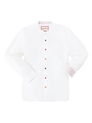 Joe Browns White 100% Cotton Grandad Easy Going Shirt - Image 5 of 5