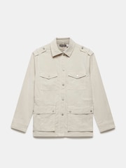 Mint Velvet Cream Cotton Utility Jacket - Image 3 of 4