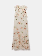 Mint Velvet Cream Floral Print Midi Dress - Image 3 of 4