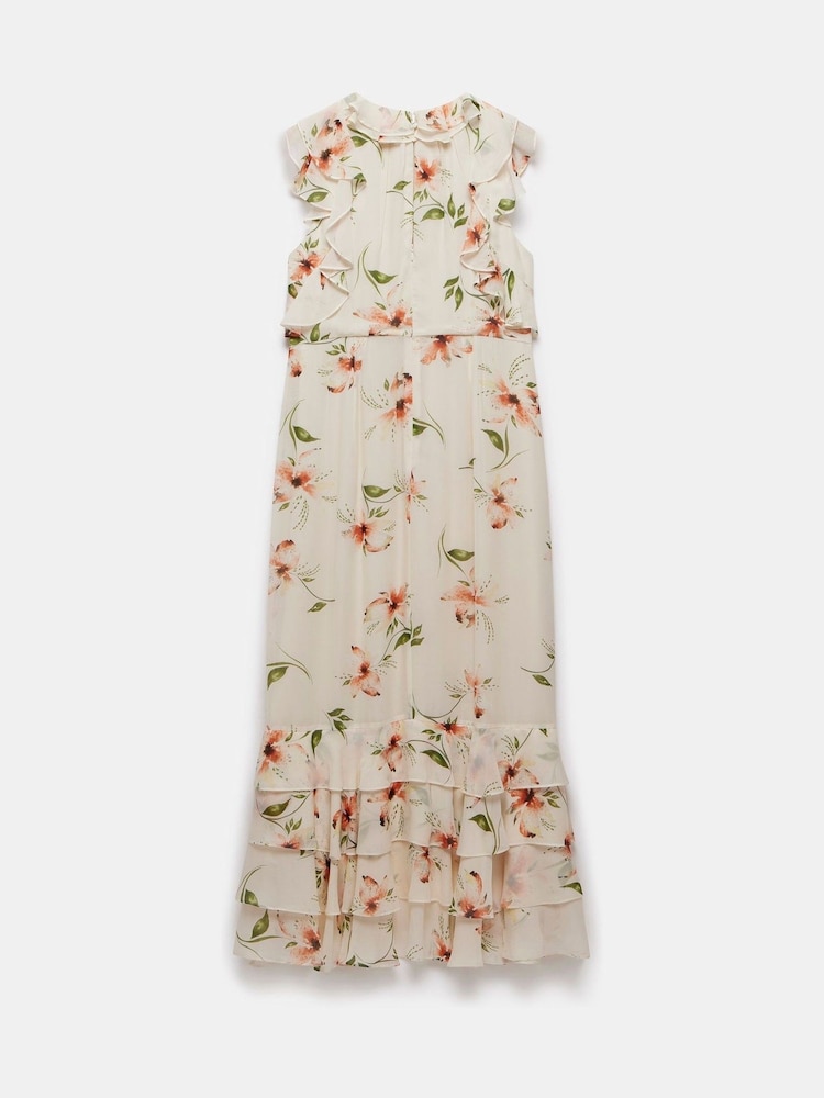Mint Velvet Cream Floral Print Midi Dress - Image 4 of 4