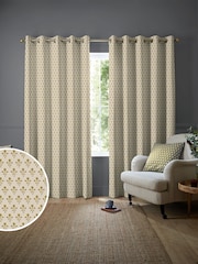 Emily Bond Gold Hawthorn Made to Measure 100% Cotton Curtains - Image 1 of 10