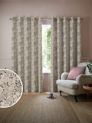 Emily Bond Blossom Pink Somerset Rose Made to Measure 100% Cotton Curtains - Image 1 of 10