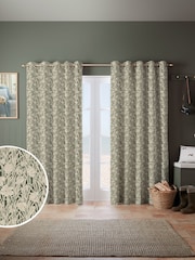 Emily Bond Green Crocus Made to Measure 100% Cotton Curtains - Image 1 of 10
