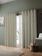 Emily Bond Green Crocus Made to Measure 100% Cotton Curtains - Image 2 of 10