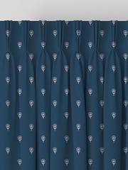 Emily Bond Indigo Blue 100% Cotton Wild Thyme Made to Measure Curtains - Image 6 of 10