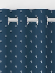 Emily Bond Indigo Blue 100% Cotton Wild Thyme Made to Measure Curtains - Image 8 of 10