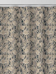 Emily Bond Indigo Blue Crocus Made to Measure 100% Cotton Curtains - Image 9 of 10