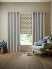 Emily Bond Blue Cornish Stripe Made to Measure 100% Cotton Curtains - Image 5 of 10